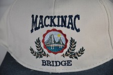 NOS Mackinac Bridge Michigan Embroidery JHats Adult Cap Hat Strapback