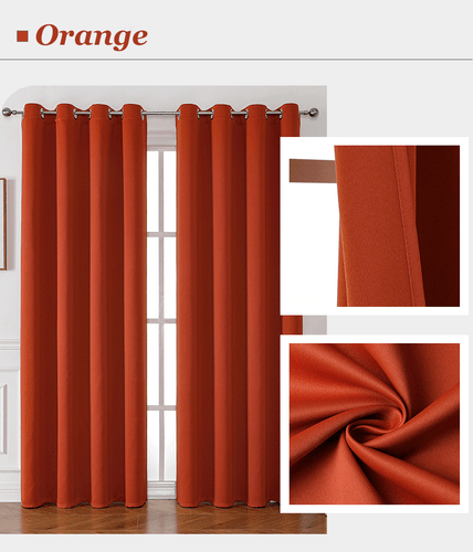 2X Blockout Curtains Blackout Window Curtains Draperies Pair Eyelet for Bedroom - Bild 38 von 54