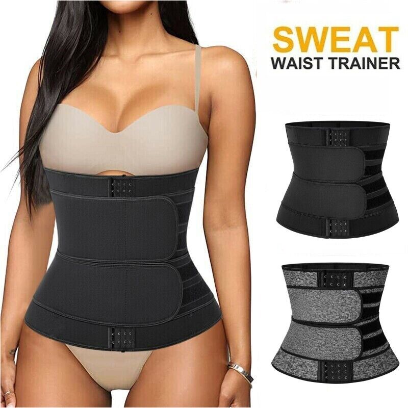 Waist Trainer For Men Body Shaper Tummy Girdle Belt Belly Fat Burner Corset