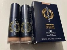 2 PACK, One Stick W/o Seal Brush On Block Mineral Lip Oil Duo 30 Spf Nude Color