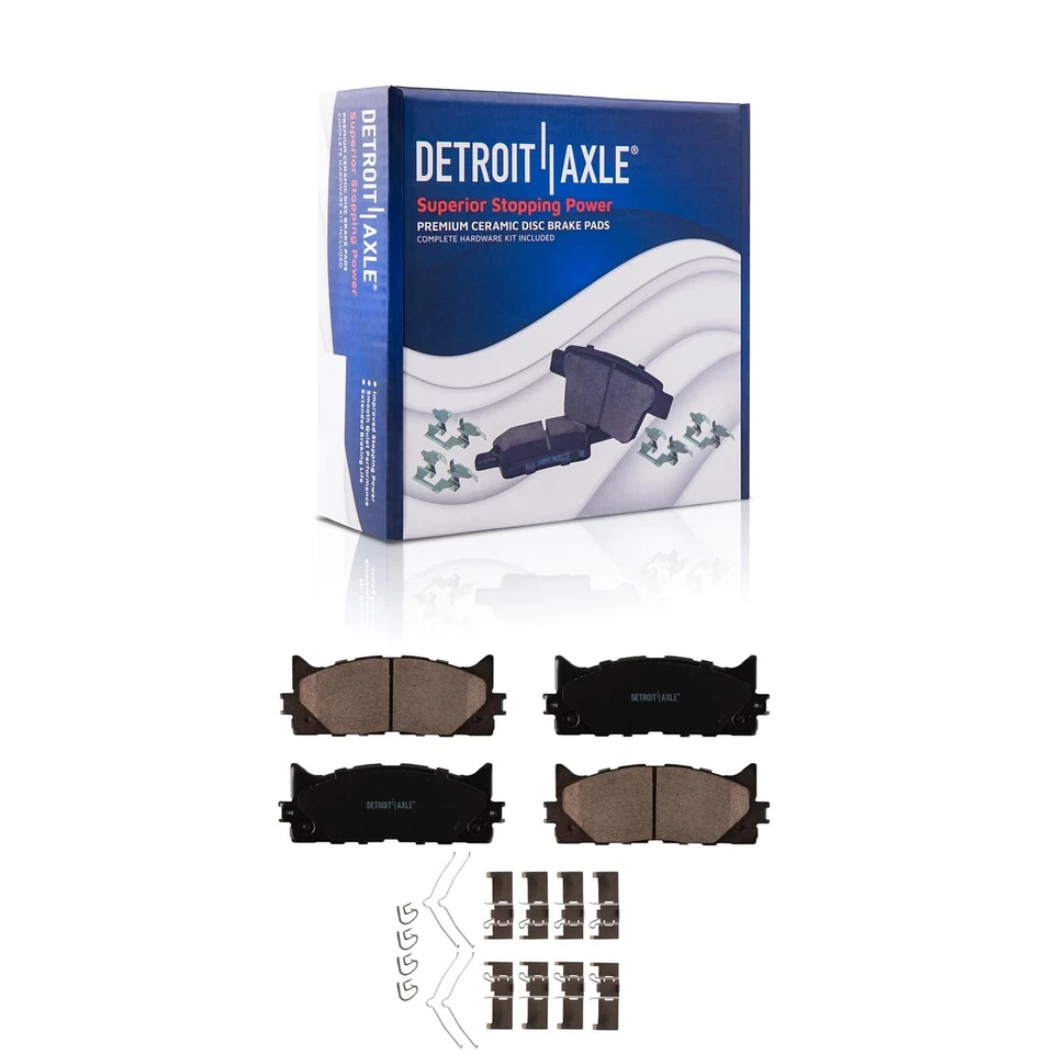 Front & Rear Ceramic Brake Pads for 2007-2017 Toyota Avalon Camry ES300h ES350 - Image 3 of 4