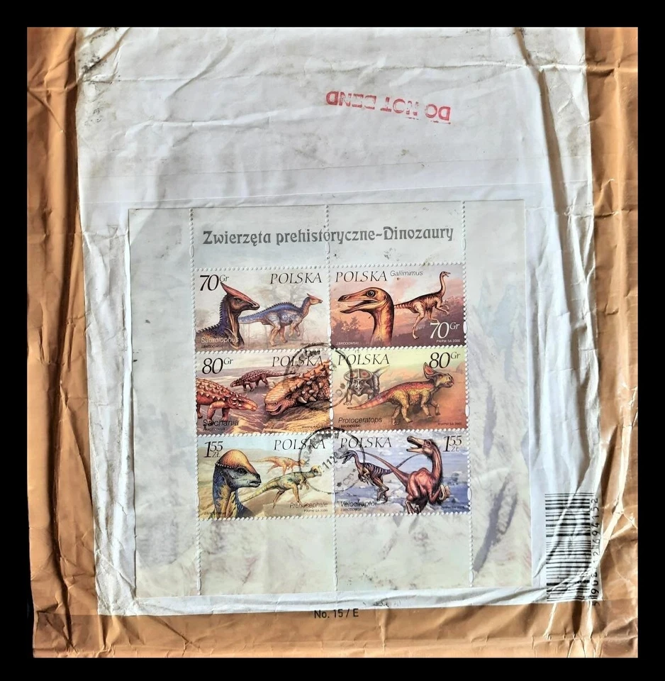 115.SELLOS DE PORTADA DE BURBUJA REGISTRADOS DE POLONIA A INDIA EN PECES, NAVIDAD, DINOSAURIOS. Foto 2 de 2