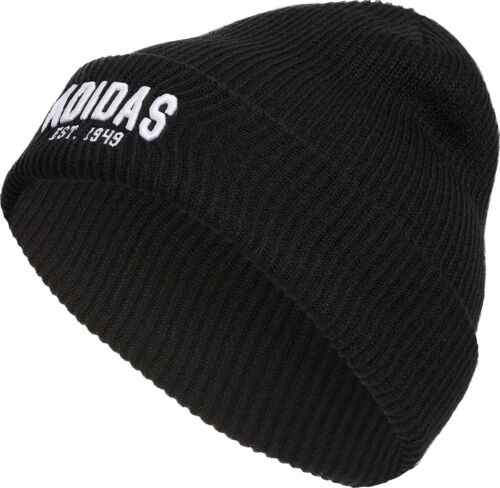 Adidas Men FoundationEmbroidered Logo Ribbed-Knit Beanie - Picture 1 of 4