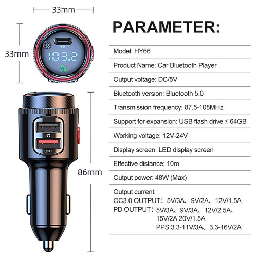 Wireless Bluetooth Car FM Transmitter Handsfree Kit MP3 Player Adapter Charger - Picture 6 of 19