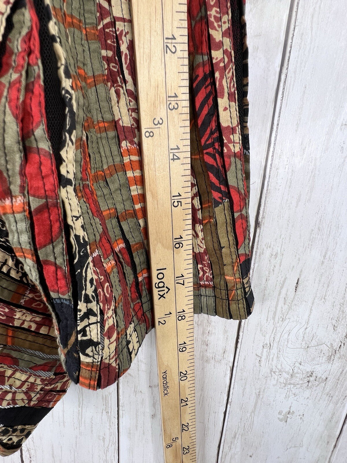 Multiples Jacket Shacket Large Zip Animal Print O… - image 6