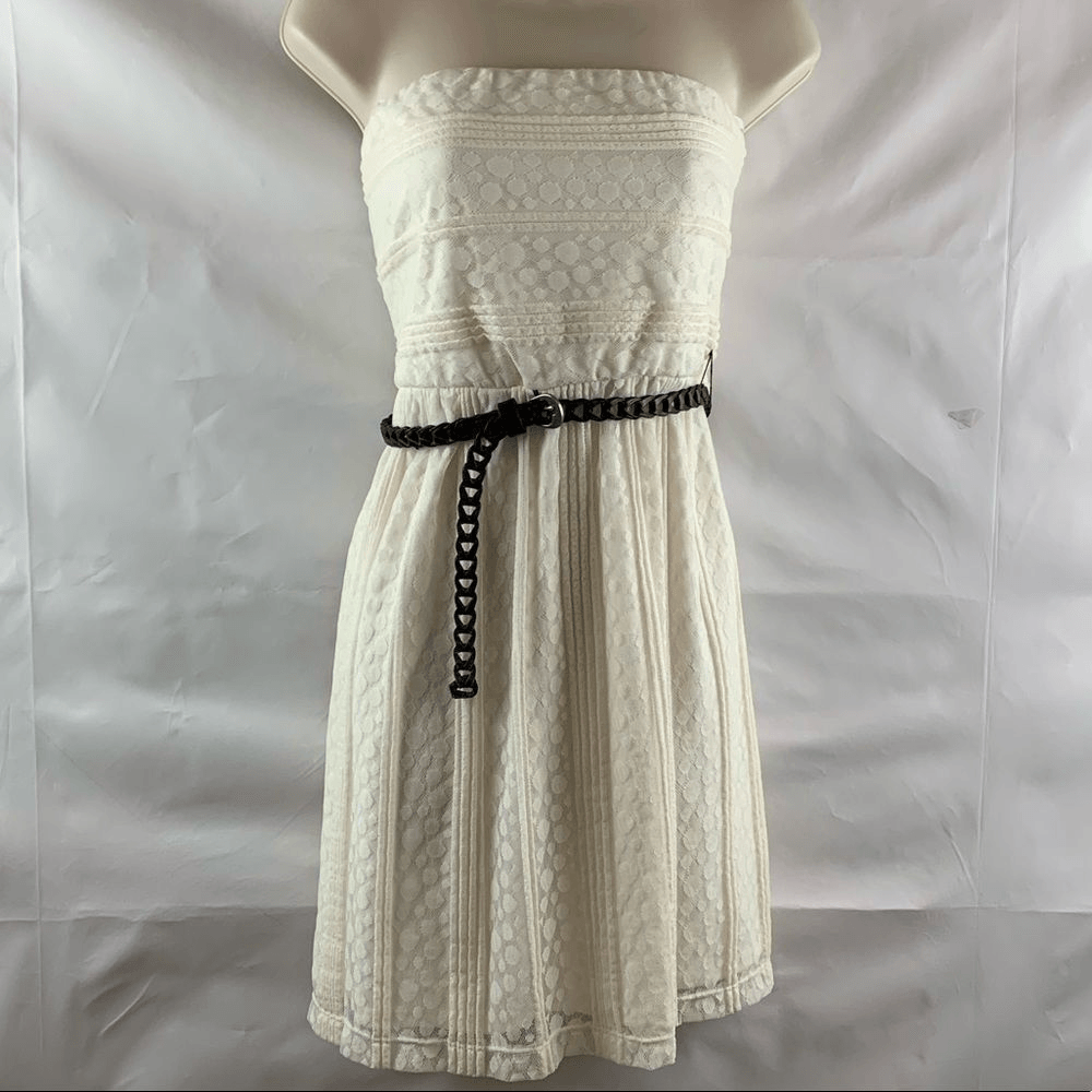 As You Wish Strapless Dot Lace Dress NWT
