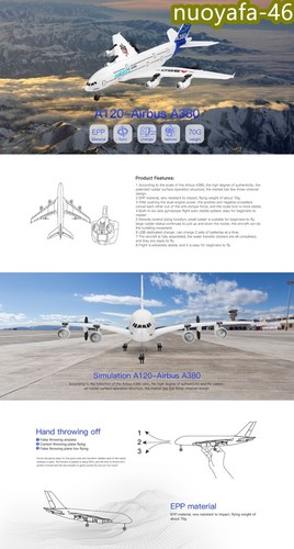 Wltoys A380 3 canales de combate a radiocontrol aviones 2.4G control remoto 6 ejes envergadura 510 mm juguete planeador - Imagen 3 de 21