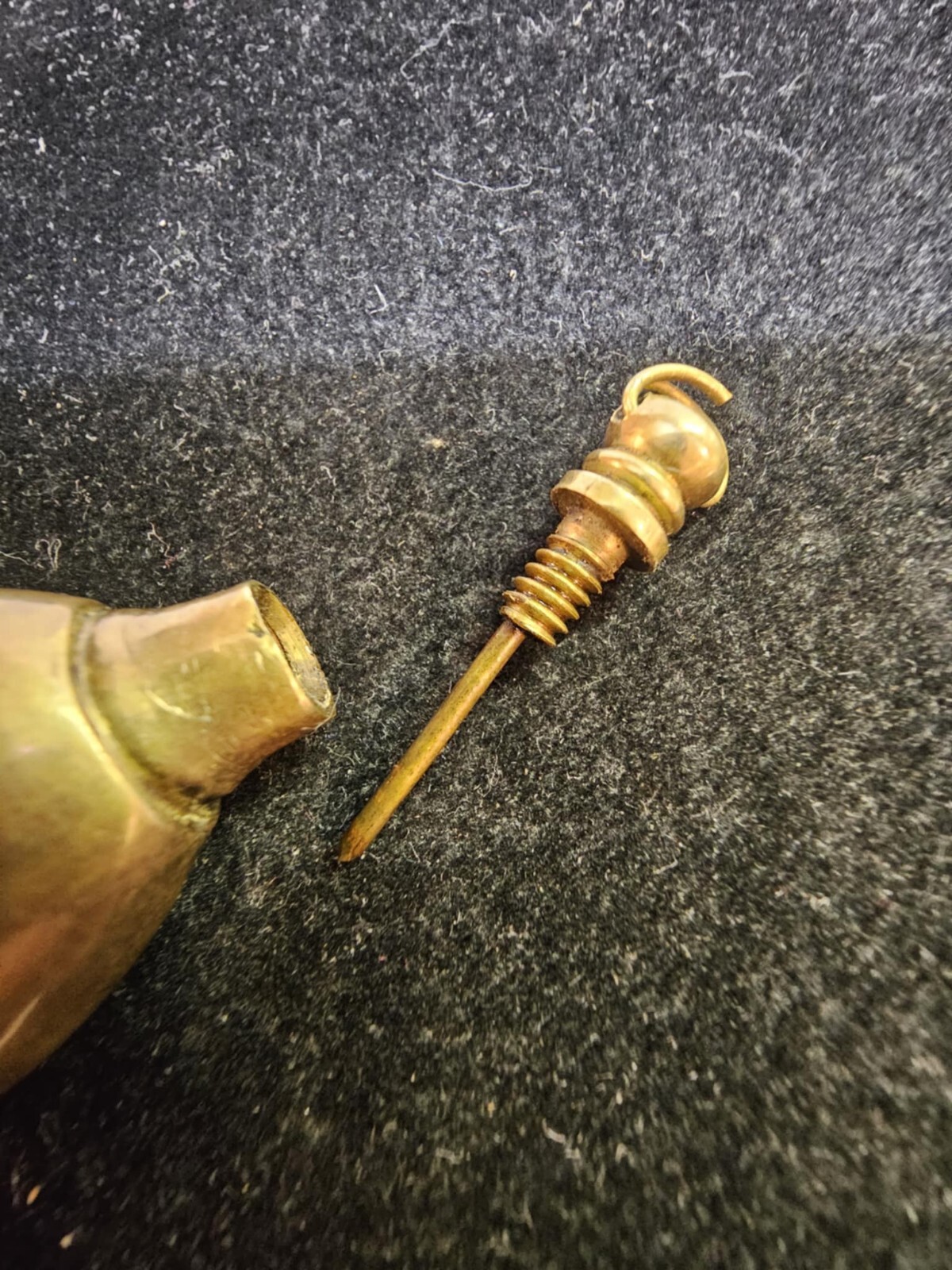 Vtg Solid Brass Reverse/Double Face Perfume Bottl… - image 8