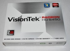 VISIONTEK AMD RADEON HD 5450 2 GB DDR3 PCI EXPRESS X16 VIDEO CARD, CD, MANUAL