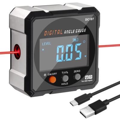Digitaler Magnetisch Winkelmesser Laser Level Neigungsmesser Typ-C-Aufladung DE