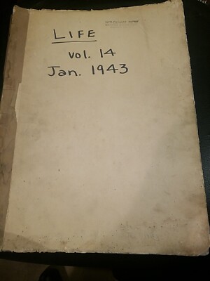 4 Life Magazines From January 1943- Rita Hayworth Eddie Rickenbacker Eisenhower