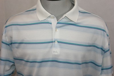 Tiger Woods Men's Short Sleeve Golf Polo Shirt XL Stripes ...