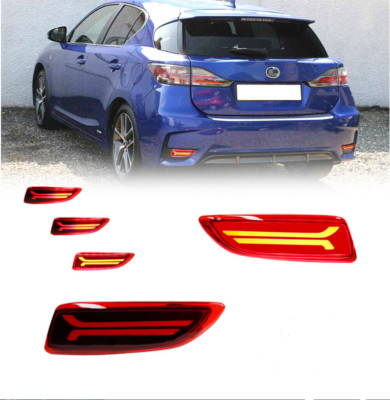 LED Rear Reflector Tail Brake Signal Light For 11-13 Toyota Corolla Lexus CT200h