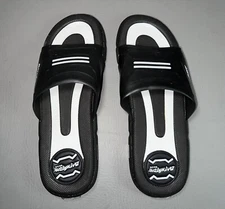 Vintage Baywatch Gear Slides Sandals 1997 Men's Size 13 Black White PVC - NEW !!