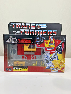 Transformers Retro 40th Anniversary Autobot Blaster & Steeljaw Action Figure New