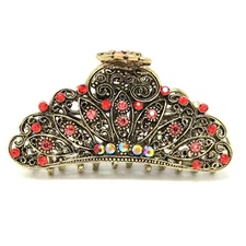 New Top Quality Metal with Imperial crown Design Crystals Hair claws clips pins