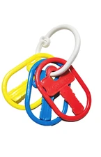 Vintage Nursery Needs MY KEY Baby Keys On Ring Red Yellow Blue Plastic  Toy