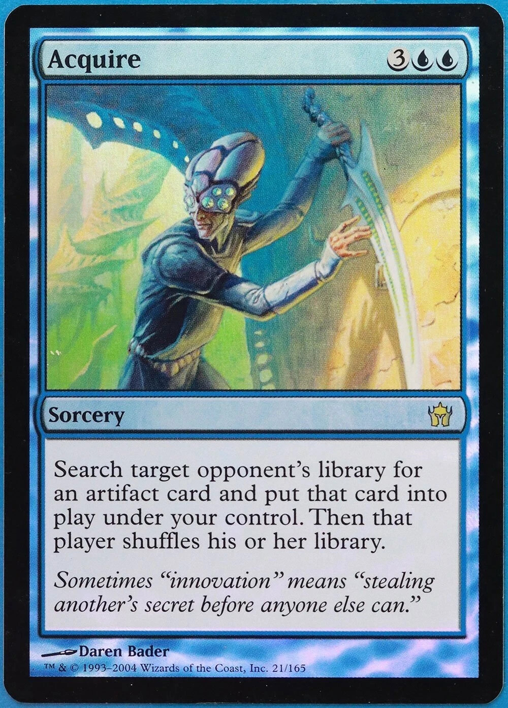 1x Acquire FOIL Fifth Dawn NM Blue Rare Mtg