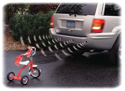 KIT 4 SENSORI DI PARCHEGGIO WIRELESS NERO CON DISPLAY ACUSTICO AUTO CAMPER SUV - Immagine 3 di 4