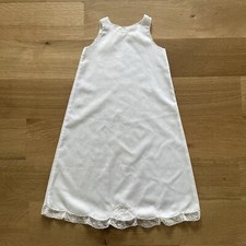 Vintage Cherubs Baby Girls Cotton Gown Embroidered Lace Trim Dress Cottage