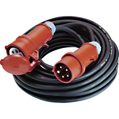 Bachmann 0165792 Strom Verlängerungskabel 16 A Schwarz 5.00 m H07RN-F 5G 2,5 mm²