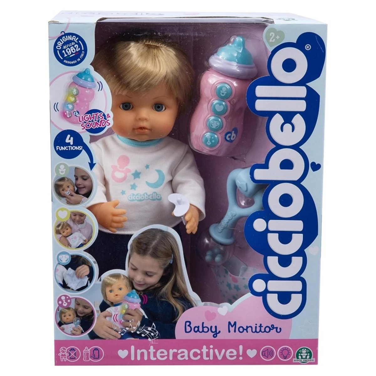 Jeu Poupée Interactive Cicciobello Baby Écran Jouet pour Enfants