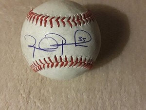 Brad Brach MLB Signed Autograph Game Used Baseball Mets / Reds /Orioles/ Padres 