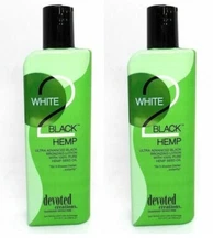 2-Pack White 2 Black Hemp Indoor Tanning Bed Lotion 8.5 oz.FREE SHIPPING!!!!