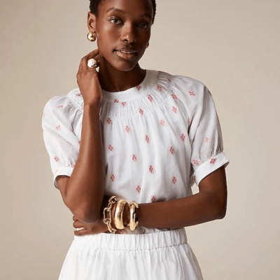 smock neck top