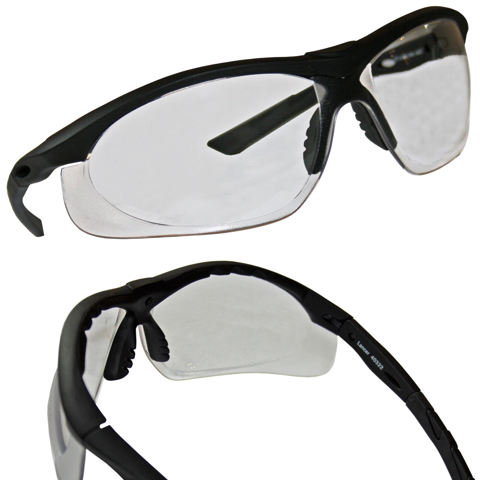 SWISS EYE Lancer clear Sportbrille Sonnenbrille Halbrand schwarz Gläser klar