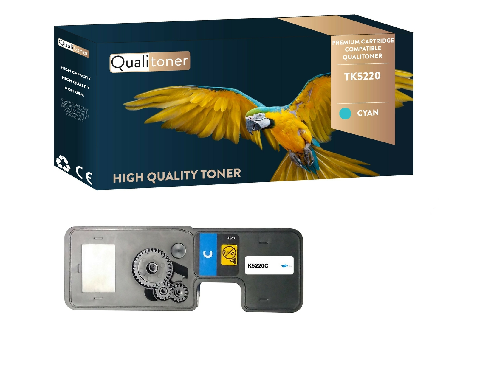 Toner TK5220C Cyan haute précision pour imprimante laser Kyocera Ecosys