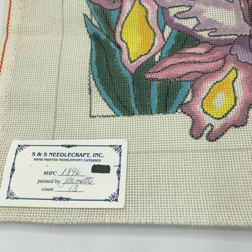 Hand Painted Needlepoint Pattern Canvas Parrot S&S Needlepoint Jeanette - Picture 6 of 7