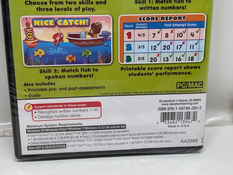 Catch to Learn Number Recognition: Math, Pre K-K (PC / MAC) NEW Homeschool Pre K - Image 4 of 4