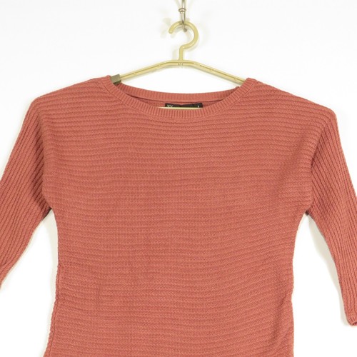 New York & Company Sweater Womens Small Mauve 3/4 Sleeve Round Neck Pullover - Picture 2 of 9