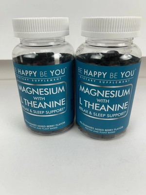 (2) Be Happy Be You Magnesium L Theanine Sleep Support 90 Gummies Each 07/2027
