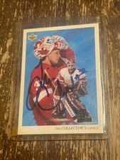 Tim Cheveldae Signed Auto 1992-93 Upper Deck card Detroit Red Wings Hockey
