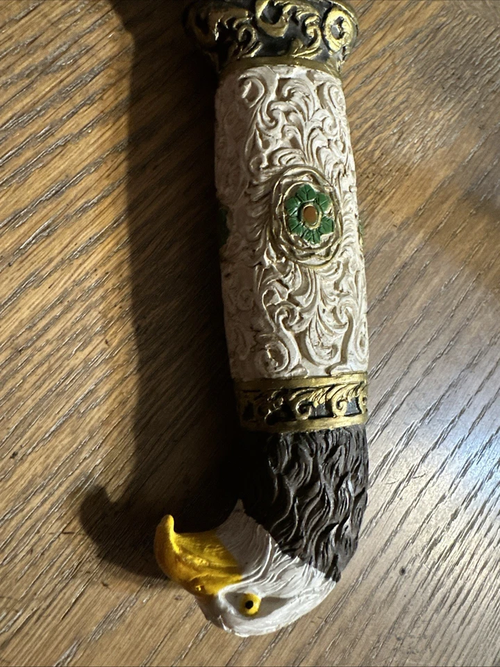 Engraved Bald Eagle Handled 8" Butcher Hunting Knife Mexican Decor Blade - Image 2 of 4