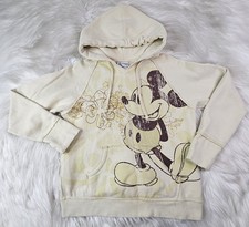 Disneyland Resort Rhinestone Mickey Mouse Tan Hoodie M