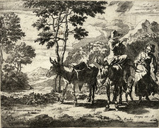 Anes Paysage GRAVURE Philips Wouwerman CREPY Landry XVII°