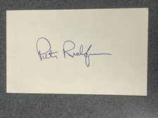 Pete Redfern (1976) autographed 3 x 5 index card MLB Guaranteed to Pass