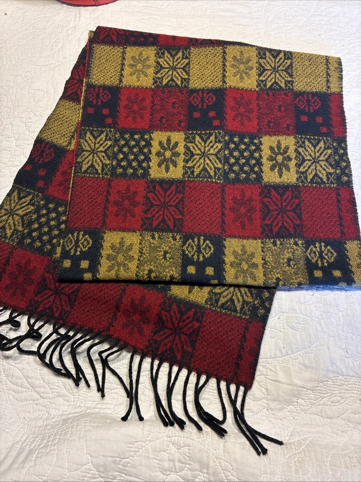 Field Manor Multicolor Patterned Scarf 68x16 Inch… - image 1