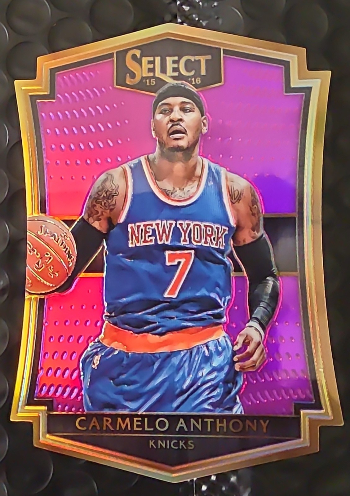 2015-16 5/99🔥 Panini Select Premier Level DieCut Carmelo Anthony #112 Purple 