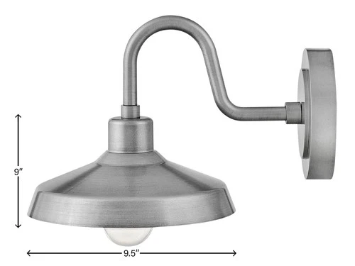 Forge 9" High Antique Brushed Aluminum Outdoor Wall Light - Picture 6 of 10