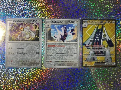 Pokemon TCG: Full Art 224/191 Archaludon ex; Reverse Holo 107/142 Archaludon