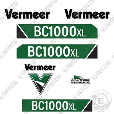 Fits Vermeer BC1000XL New Style  Decal Kit - 7 YEAR OUTDOOR 3M VINYL!