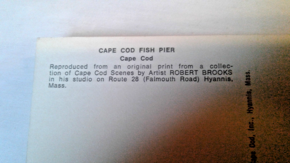 MA: CAPE COD - ROBERT BROOKS - CAPE COD FISH PIER - UNUSED! | eBay