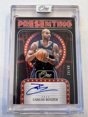 2024-25 Panini One & One - Carlos Boozer Presenting Auto #PS-BOO 24/49