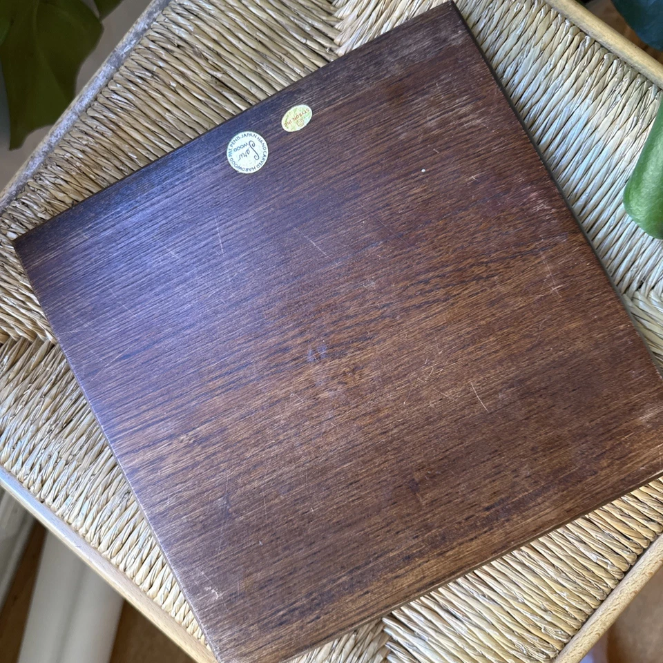 Tablero de charcutería de madera MCM vintage con tablero de queso Fred Press Azulejo Foto 3 de 3