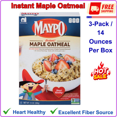 Maypo Instant Maple Oatmeal - 3 Pack, Excellent Source Of Fiber, Heart Healthy