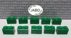 (E4/4/9) LEGO 10x2877 Brick 1x2 Fluted Green